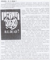 Sága INSANIA: recenze R.U.DEAD - neznámý fanzin (část chybí), 992